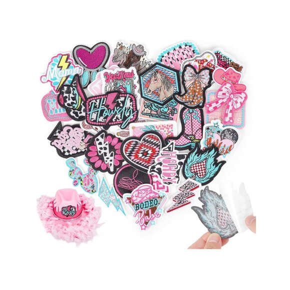 Western Patches Self-Adhesive for Cowboy Hats: KINGSOW 32PCS Southwestern Stick - Picture 1 of 6